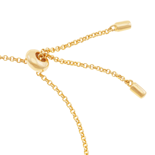 Bracelet en argent doré et oxydes de zirconium