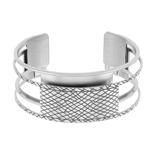 Bracelet jonc Méli Versa en acier et laque, 20mm