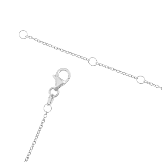 Collier en argent rhodié et oxydes de zirconium