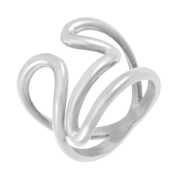 Bague en acier géométrique