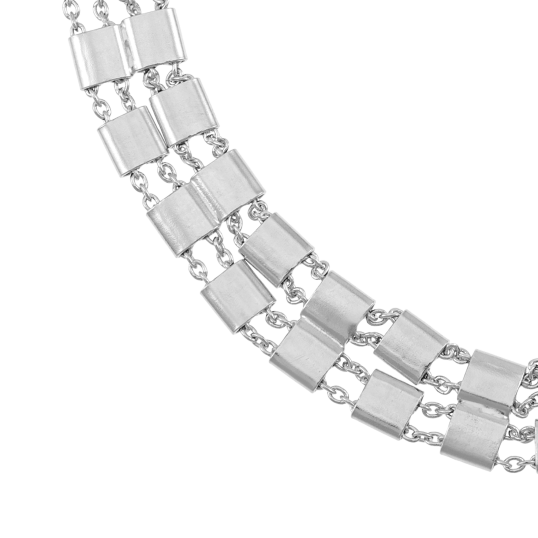 Bracelet en argent rhodié