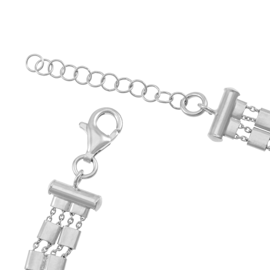 Bracelet en argent rhodié