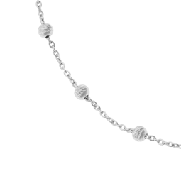 Bracelet en argent rhodié, boules