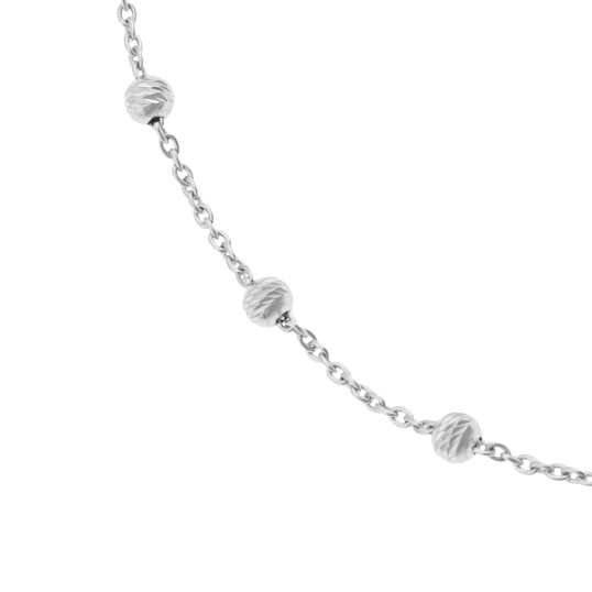 Bracelet en argent rhodié, boules