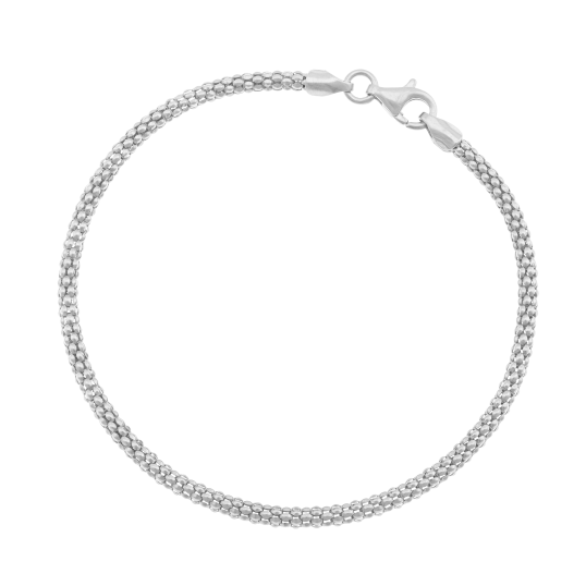 Bracelet en argent rhodié
