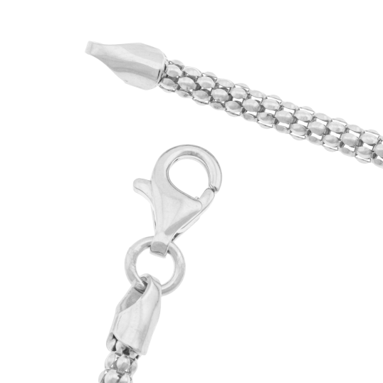 Bracelet en argent rhodié