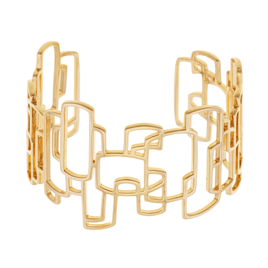 Jonc en laiton doré, ajouré