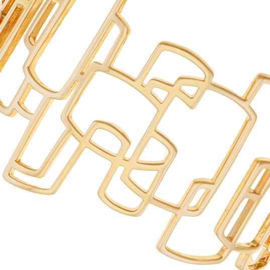 Jonc en laiton doré, ajouré