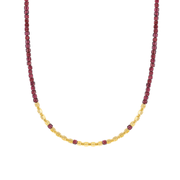 Collier en argent doré et grenat