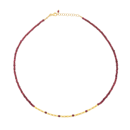 Collier en argent doré et grenat