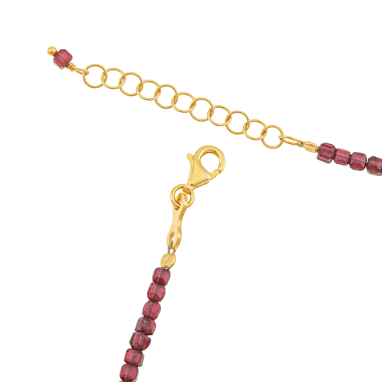 Collier en argent doré et grenat