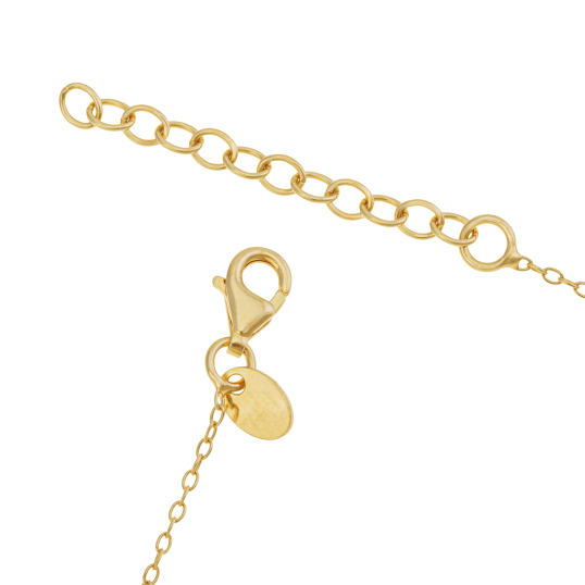 Collier en argent doré et oxydes de zirconium