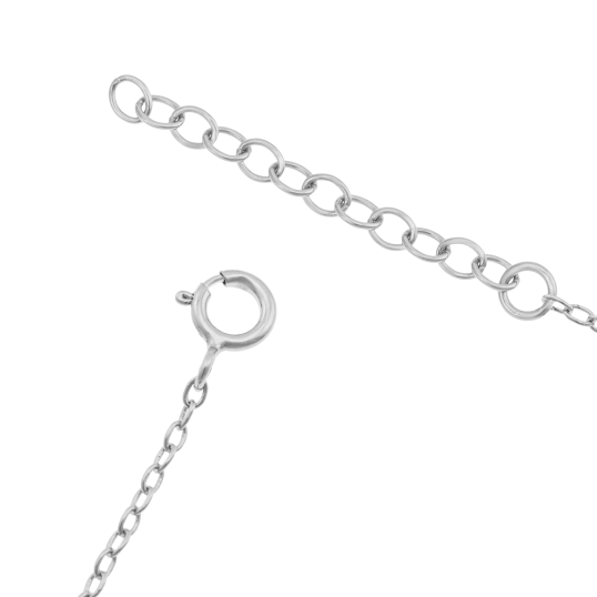 Collier en argent rhodié et oxydes de zirconium, cercle