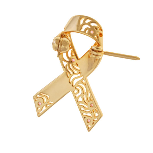 Broche en plaqué or et oxydes de zirconium