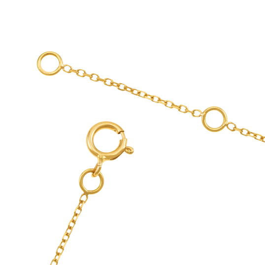 Collier en or jaune, feuille