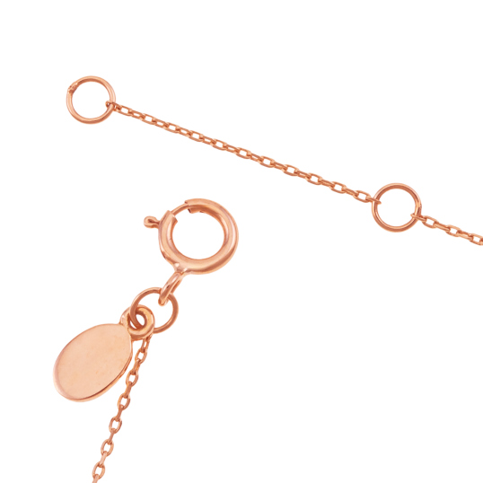 Collier en or rose et rhodié, quartz fumé, diamants blancs et diamants bruns 