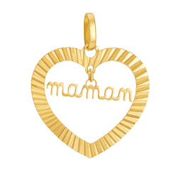 Pendentif en or jaune, Maman