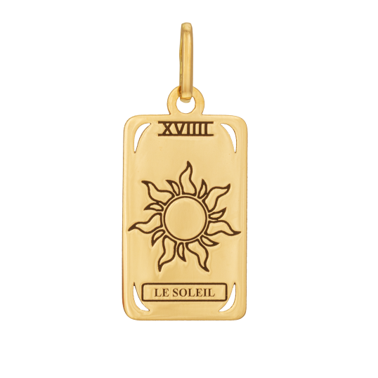 Pendentif en or jaune, soleil