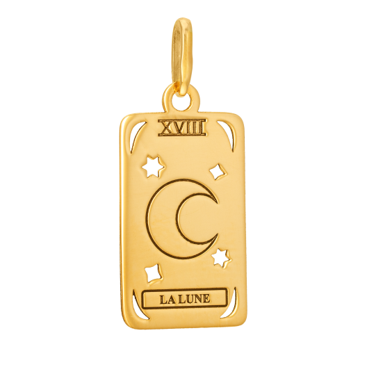 Pendentif en or jaune, lune
