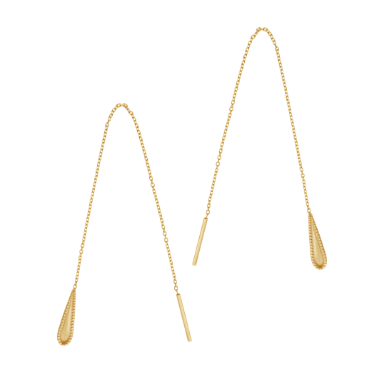 Boucles d'oreilles en or jaune, Guyanaise