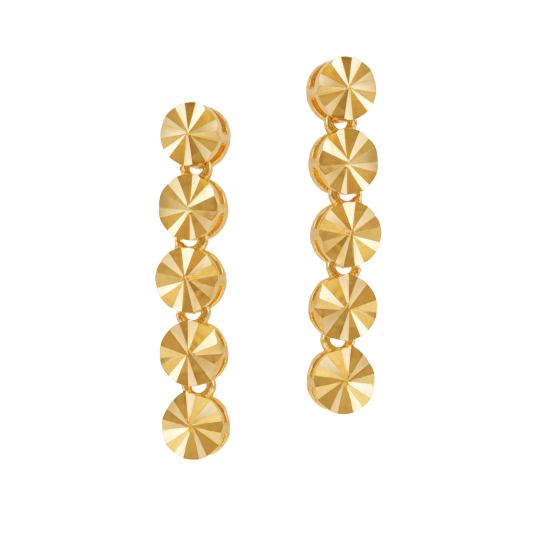 Boucles d'oreilles en or jaune, pendantes