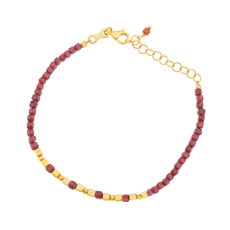 Bracelet en argent doré et grenat