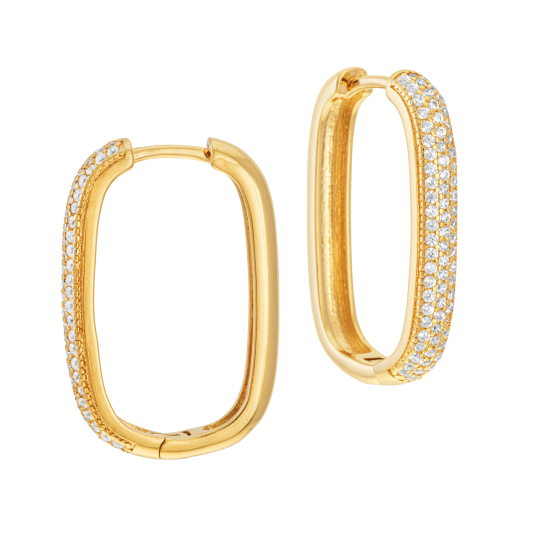 Créoles en plaqué or et oxydes de zirconium