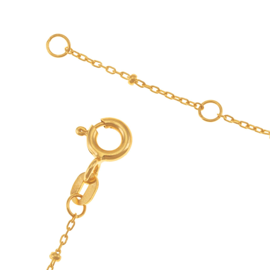 Collier en or jaune, feuille