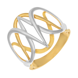 Bague en 2 ors ajourée