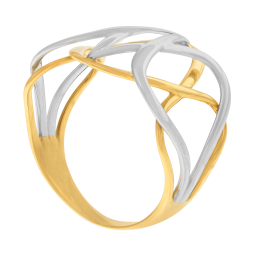 Bague en 2 ors ajourée