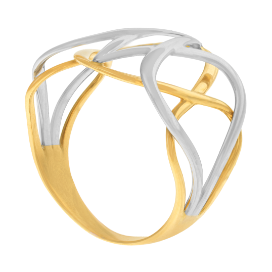 Bague en 2 ors ajourée