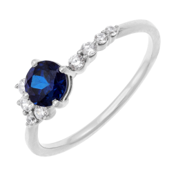 Bague en platine et oxydes de zirconium