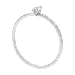 Bague en platine et oxydes de zirconium 