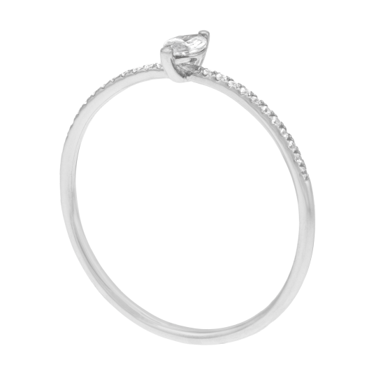 Bague en platine et oxydes de zirconium 