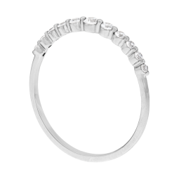 Bague en platine et oxydes de zirconium 