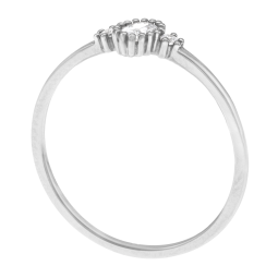Bague en platine et oxydes de zirconium