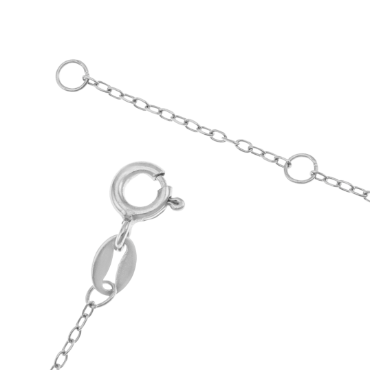 Bracelet en or jaune et argent rhodié, maille ovale