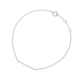 Bracelet en platine et oxydes de zirconium