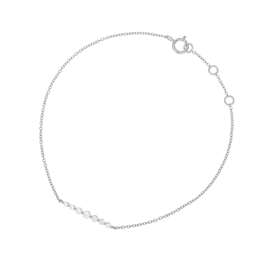 Bracelet en platine et oxydes de zirconium