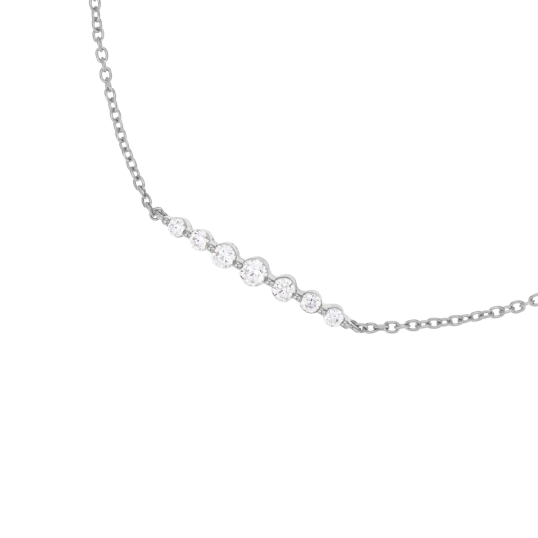 Bracelet en platine et oxydes de zirconium