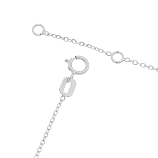 Collier en or jaune et argent rhodié, pierre synthétique, goutte