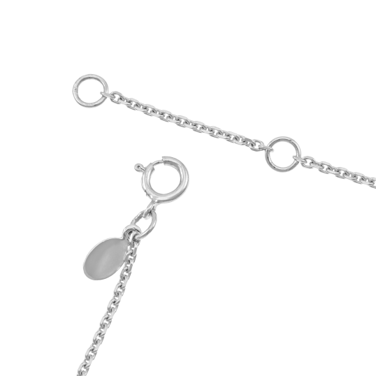 Collier en or jaune et argent rhodié, rhodolite octogonale et oxydes de zirconium