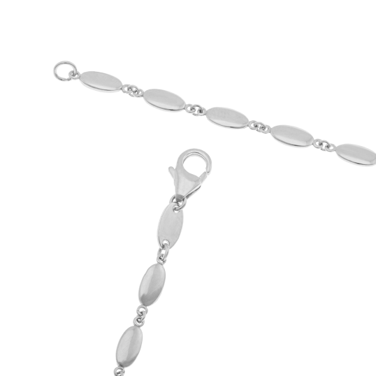 Collier en or jaune et argent rhodié, olive