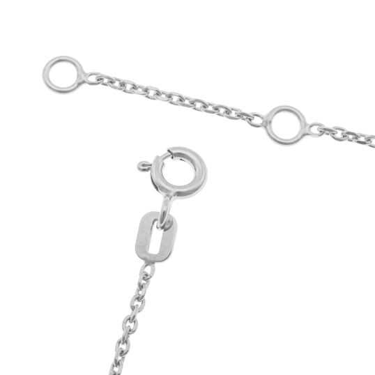 Collier en or jaune et argent rhodié, nacre, goutte