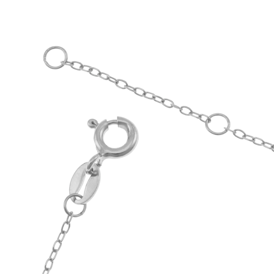 Collier en or jaune et argent rhodié, multi chaînes pendantes