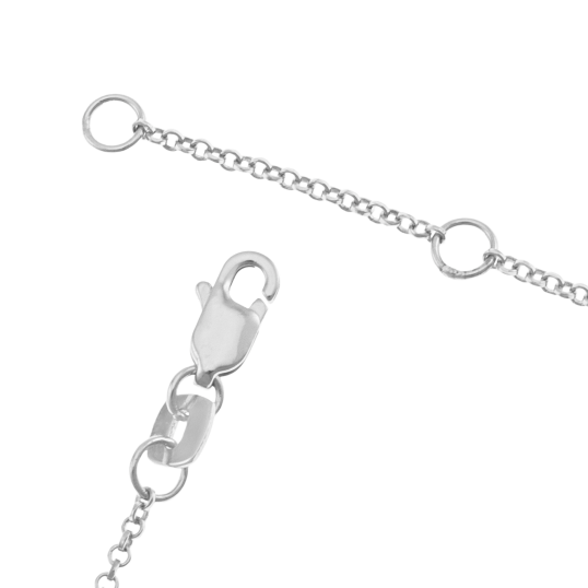 Collier en or jaune et argent rhodié, oxydes de zirconium