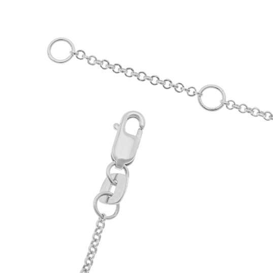 Collier en or jaune et argent rhodié, oxydes de zirconium