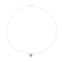 Collier en platine, améthyste et oxydes de zirconium 