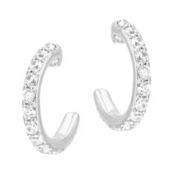 Créoles en platine et oxydes de zirconium