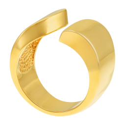 Bague en plaqué or, doré à l'or fin et oxydes de zirconium